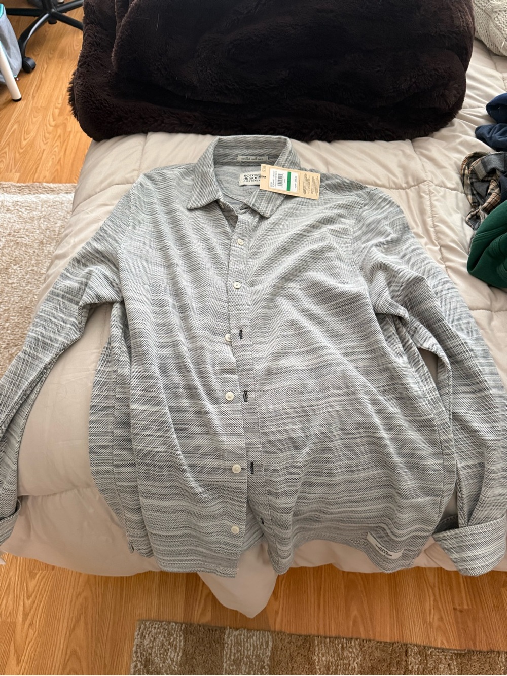 Scotch & Soda Light Gray Textured Shirt